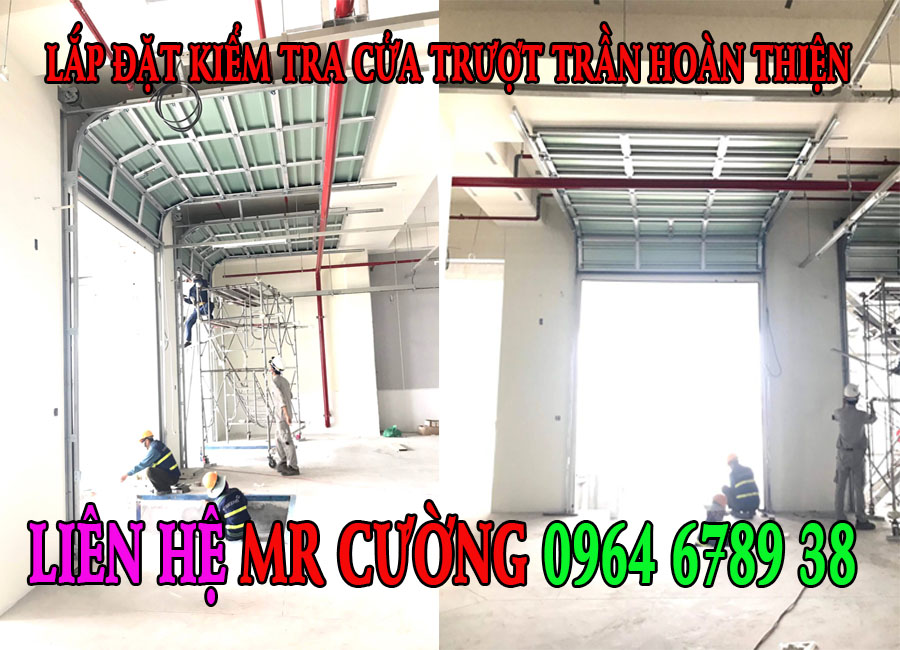Lắp đặt kiểm tra cửa trượt trần hoàn thiện